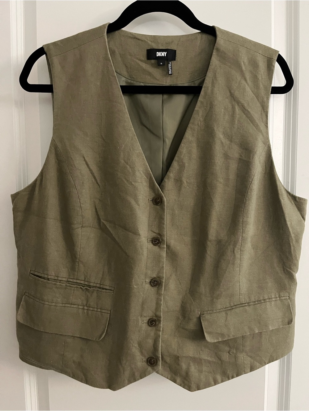 DKNY Linen Blend Vest